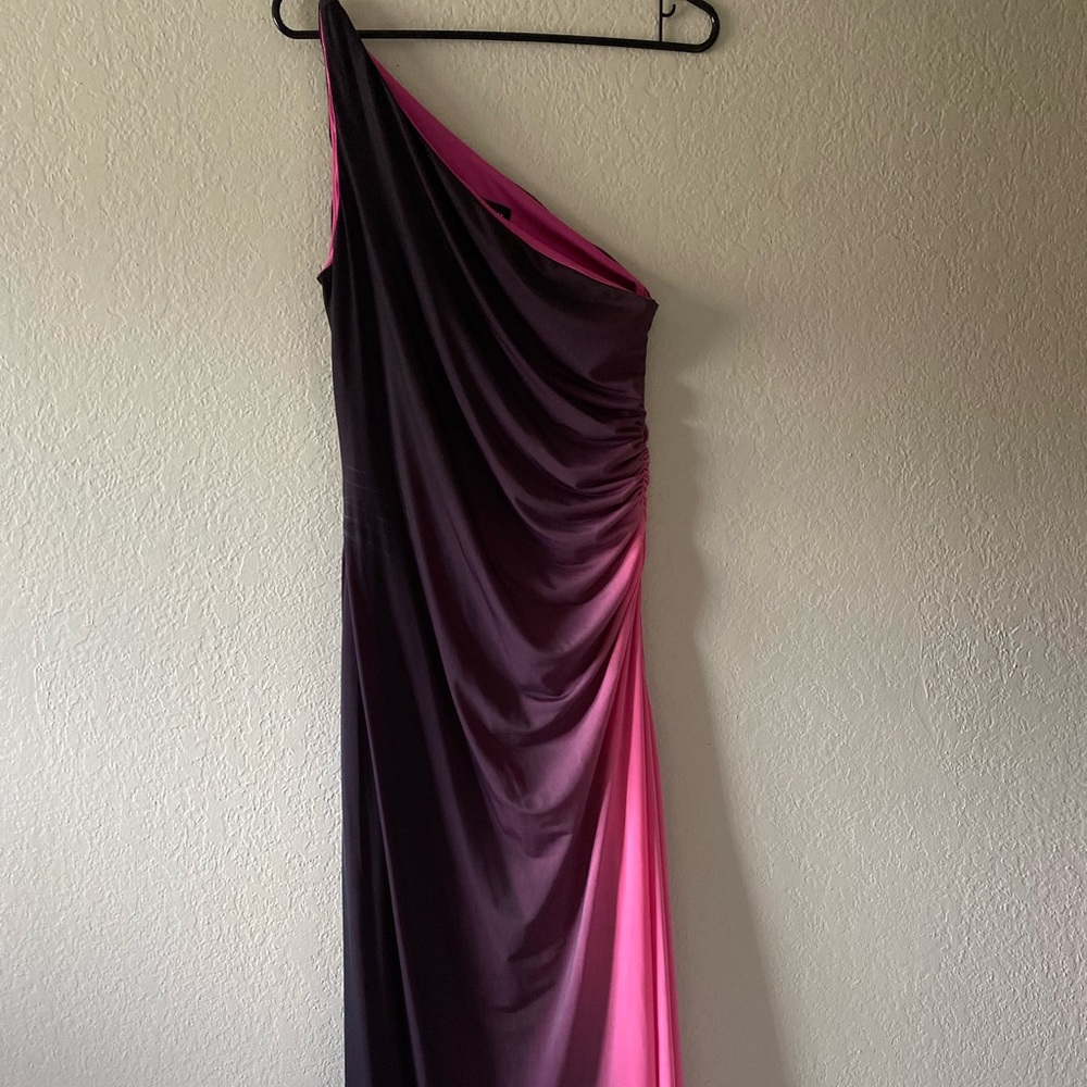 Pink & purple/ one strap dress